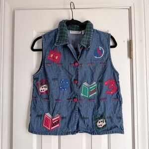Dressbarn women’s Teacher style Denim Vest